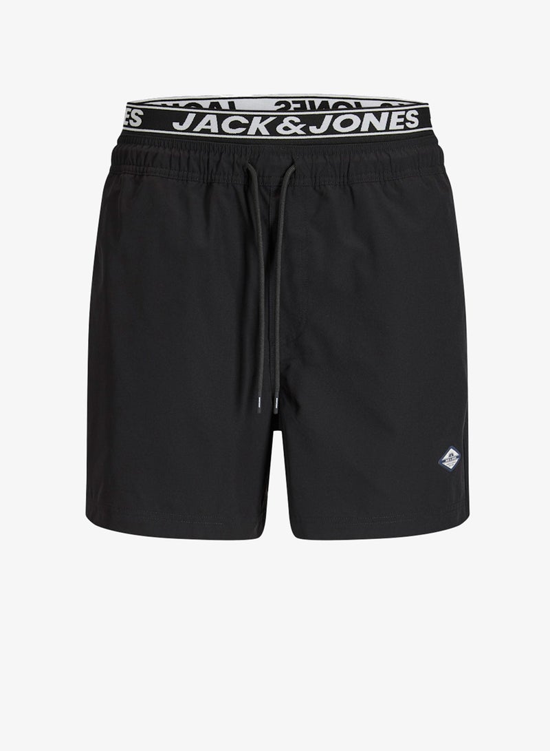 JACK & JONES Logo Drawstring Swim Shorts - Image 5
